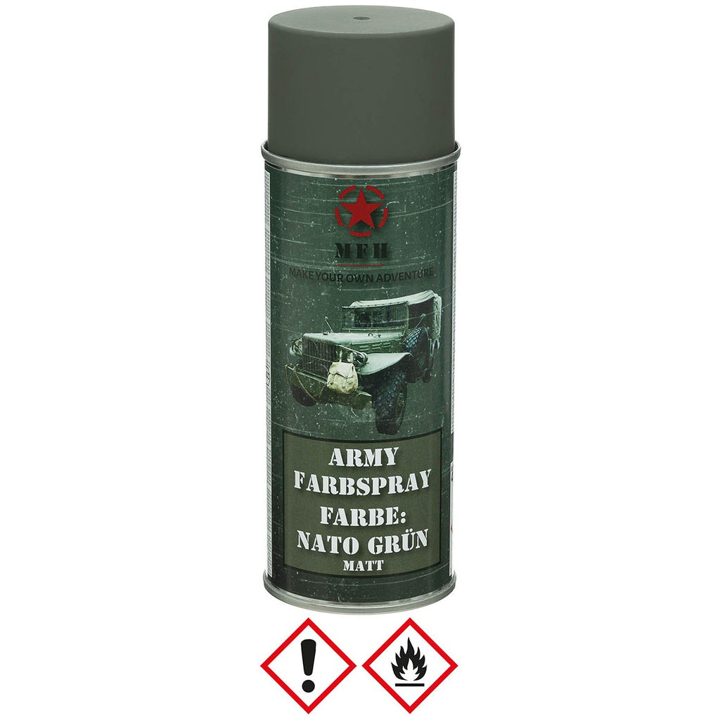 Bombe de peinture armée, OTAN VERT, mat, 400 ml