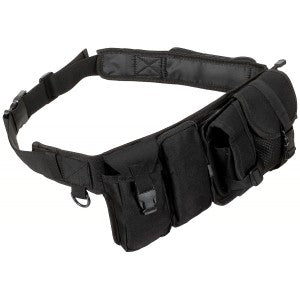Ceinture ventrale, 6 poches, env. 5,5 cm, noire