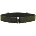 Ceinture de campagne britannique, olive, 5,8 cm, avec fermoir en métal, d'occasion.