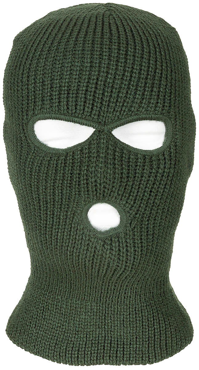 Cagoule, Balaclava, 3 trous, Acrylique, olive