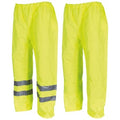 Pantalon de signalisation britannique, jaune, imperméable, d'occasion.