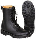 Rangers de combat, noir, cuir, haute qualite, noir