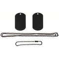 U.S. dog tags, with chains, black